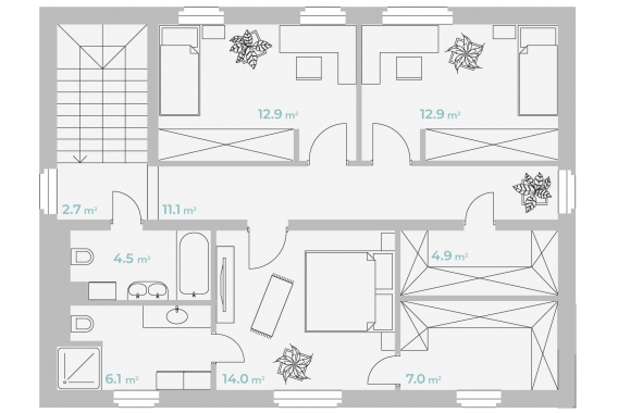 Муви: планировка 2 этажа