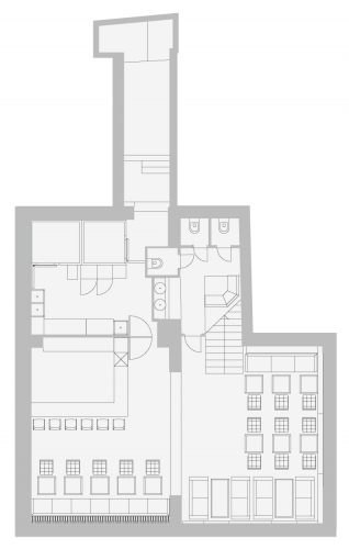 План второго этажа проекта «Дизайн интерьера. Гастропаб BQ 125»