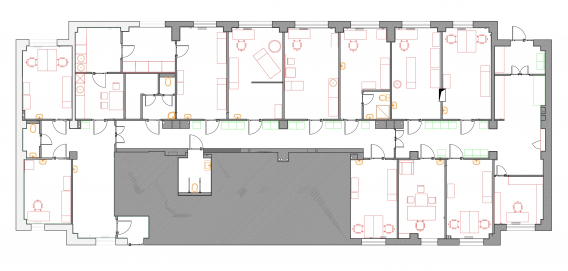 План первого этажа проекта «Дизайн интерьера. Клиника «Весна»»