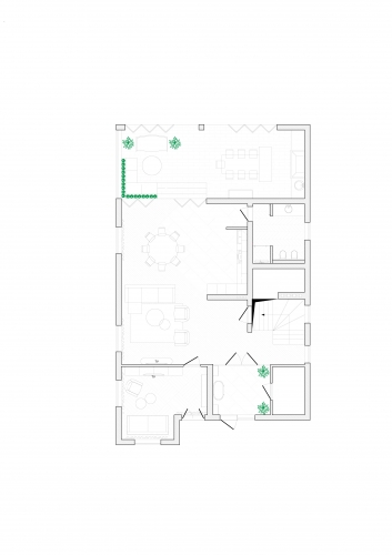 План первого этажа проекта «Дизайн проект дома «Эверет»»